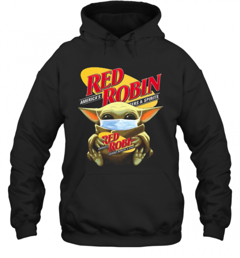 Star Wars Baby Yoda Hug Red Robin Covid 19 T-Shirt Unisex Hoodie