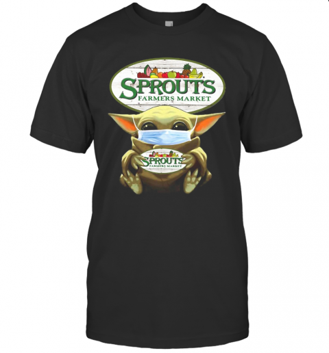 Star Wars Baby Yoda Hug Sprouts Farmers Market Covid 19 T-Shirt