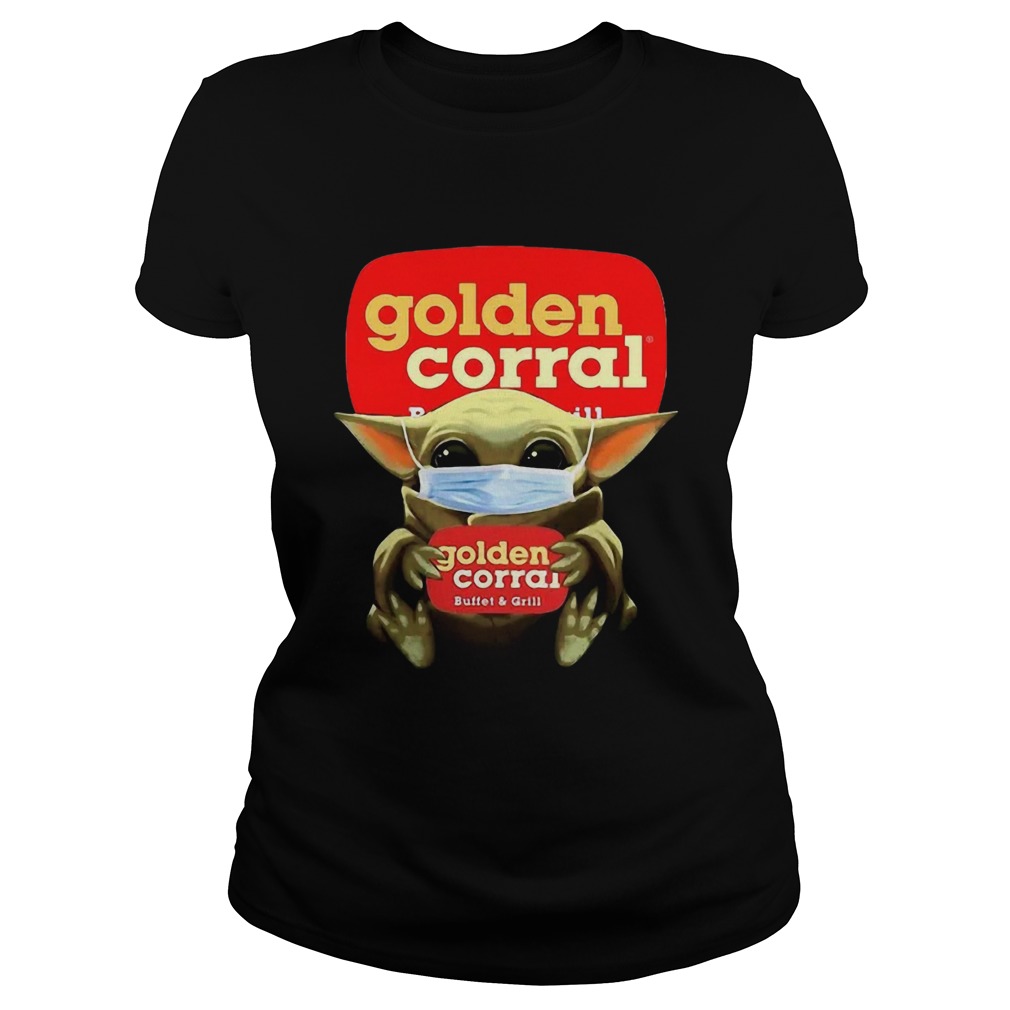 Star Wars Baby Yoda Mask Hug Golden Corral COVID19 Classic Ladies