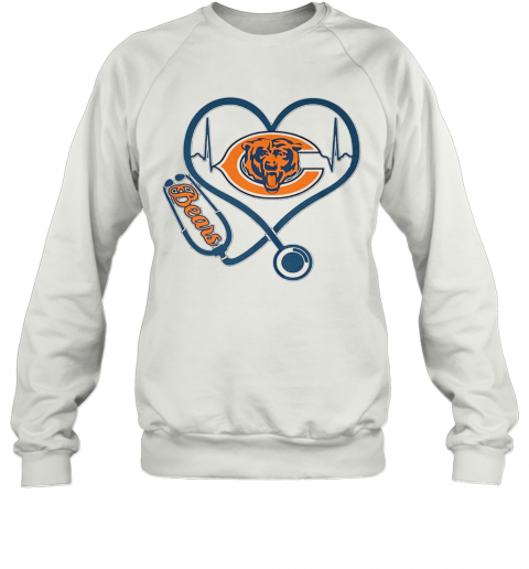 Stethoscope Heart Beat Chicago Bears T-Shirt Unisex Sweatshirt