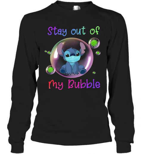 Stitch Mask Stay Out Of My Bubble T-Shirt Long Sleeved T-shirt 
