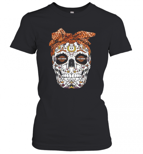Sugar Skull Motorcycles Harley Davidson T-Shirt Classic Women's T-shirt