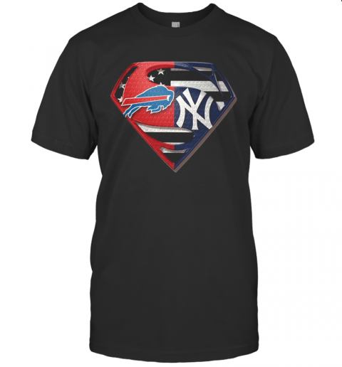 Superman Buffalo Bills And New York Yankees T-Shirt