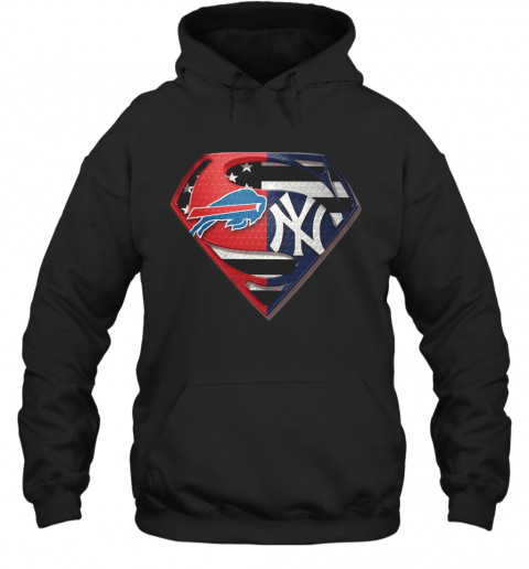 Superman Buffalo Bills And New York Yankees T-Shirt Unisex Hoodie