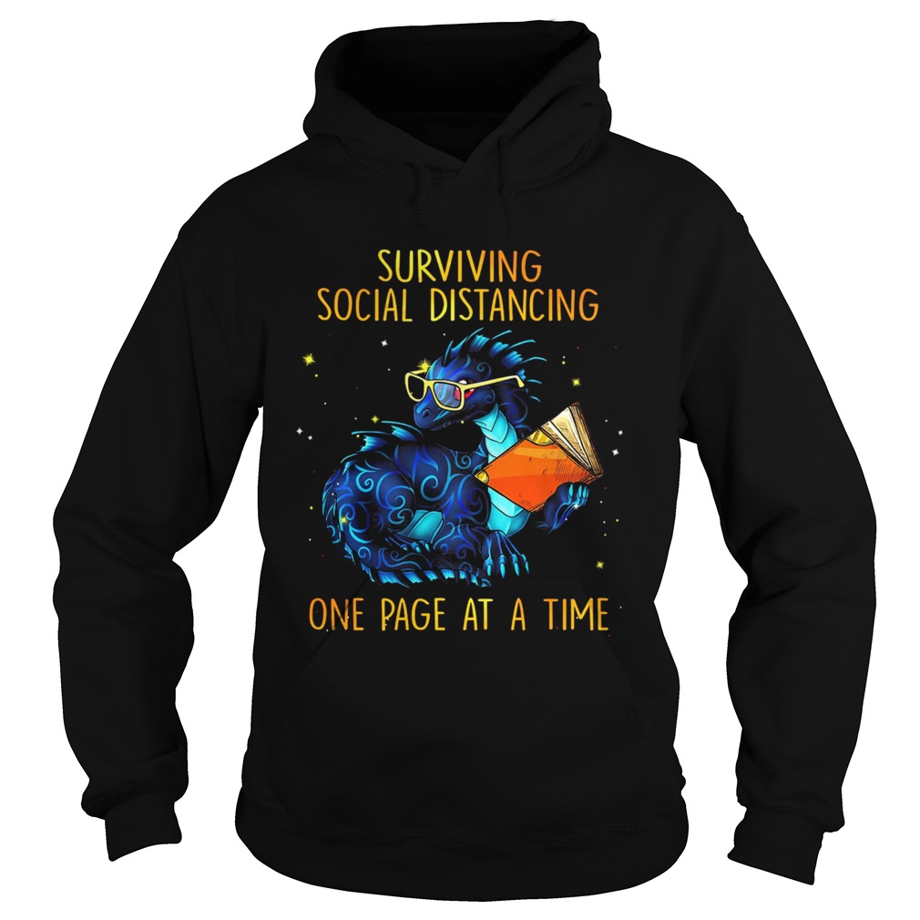 Surviving social distancing one page at a time Dragon Hoodie