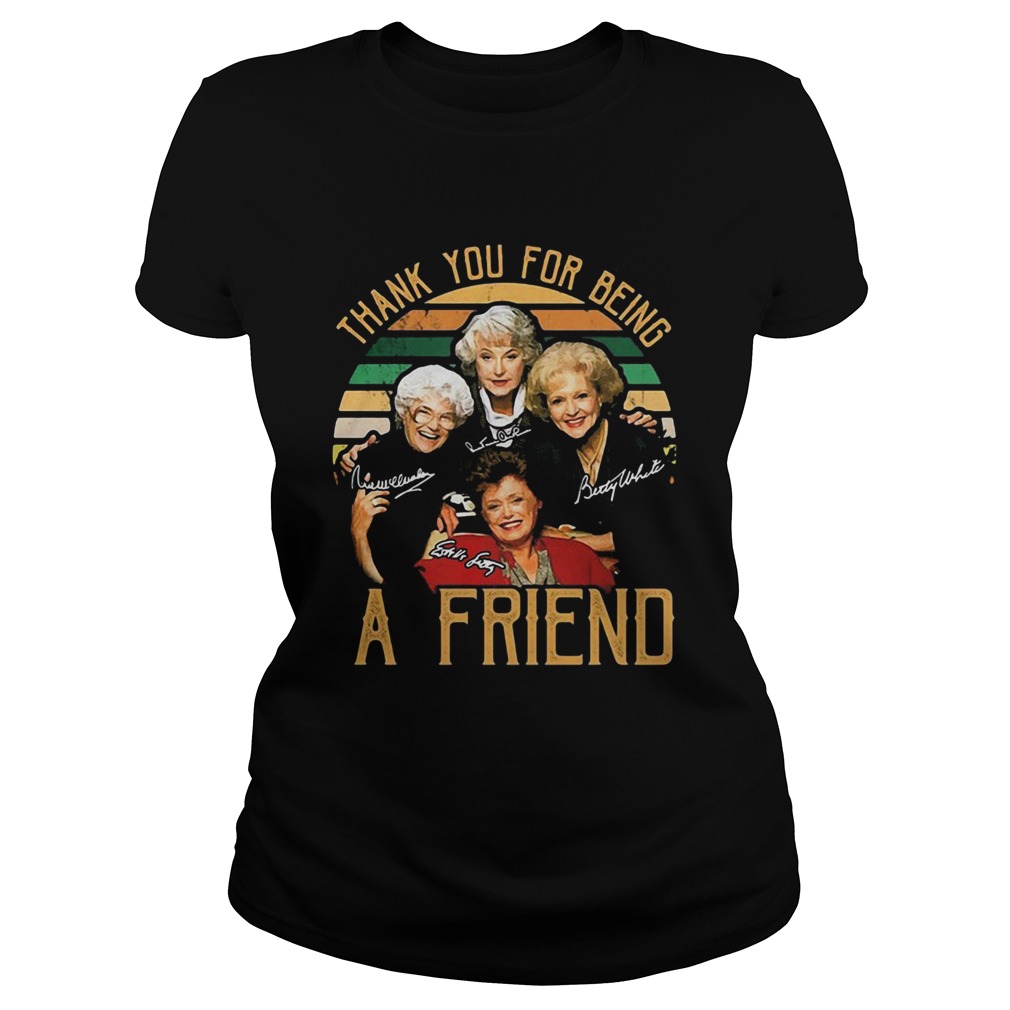 Thank you for being a friend vintage signature Classic Ladies