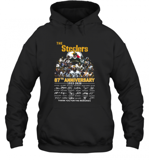 The Pittsburgh Steelers 87Th Anniversary 1933 2020 Signatures Thank You For The Memories T-Shirt Unisex Hoodie