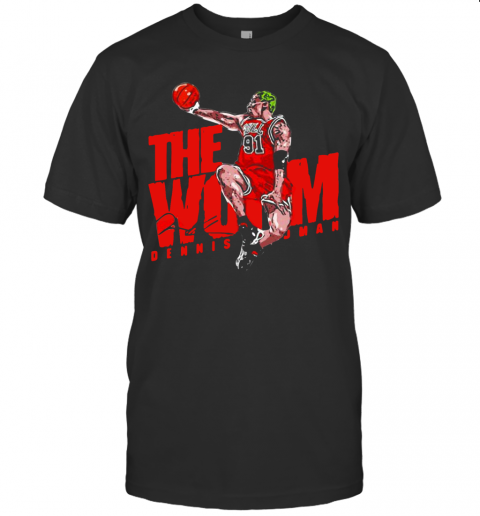 The Wom 91 Dennis Rodman Chicago Bulls Signature T-Shirt