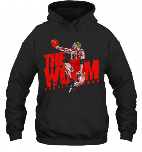 The Wom 91 Dennis Rodman Chicago Bulls Signature T-Shirt Unisex Hoodie