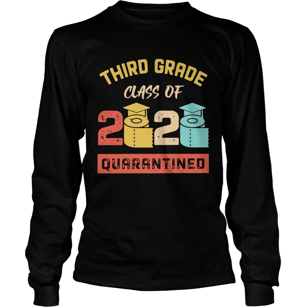 Third Grade Class Of 2020 Toilet Paper Quarantined Vintage Long Sleeve