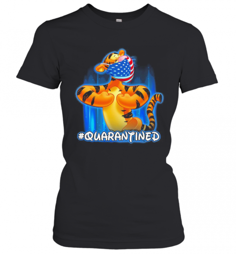 Tiger Quarantined American Flag Mask Disney T-Shirt Classic Women's T-shirt