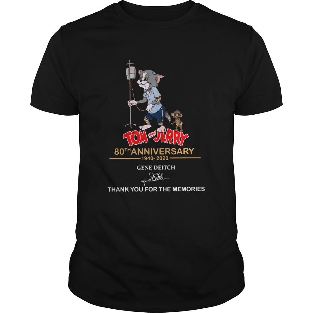 Tom and Jerry 80th anniversary 1940 2020 Gene Deitch Thank you for the memories signature shirt