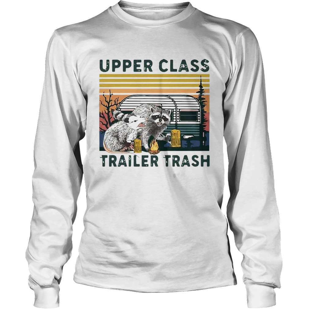 Vintage Raccoons And Opossums Upper Class Trailer Trash Long Sleeve