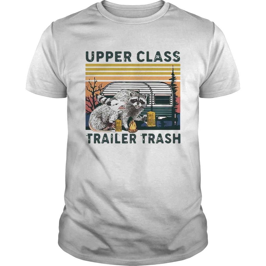 Vintage Raccoons And Opossums Upper Class Trailer Trash shirt