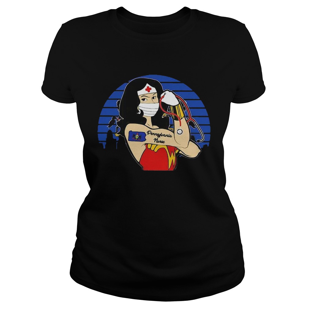 Vintage Wonder Woman Pennylane Nurse Stethoscope COVID19 Classic Ladies