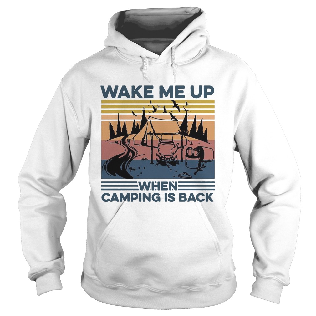 Wake Me Up When Camping Is Back Vintage Hoodie