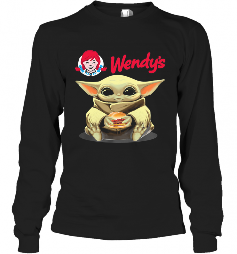 Wendy'S Baby Yoda Hug Hamburger T-Shirt Long Sleeved T-shirt 