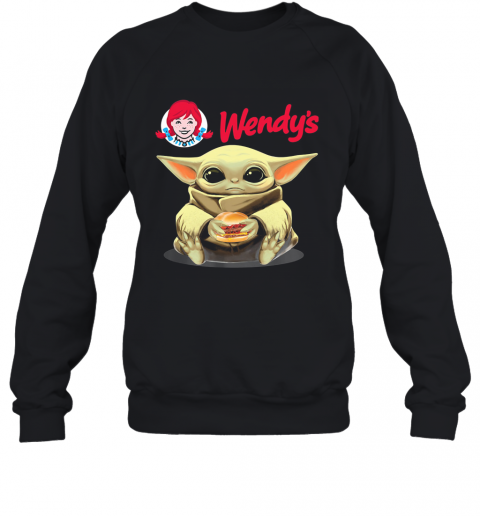Wendy'S Baby Yoda Hug Hamburger T-Shirt Unisex Sweatshirt