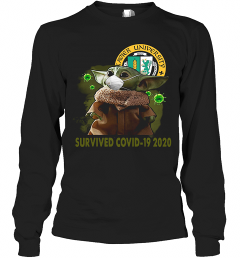 Xavier University Baby Yoda Survived Covid 19 2020 T-Shirt Long Sleeved T-shirt 