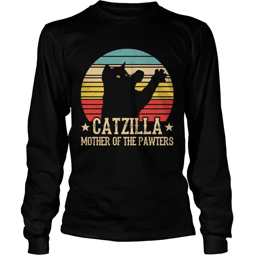 catzilla mother of the pawters vintage Long Sleeve