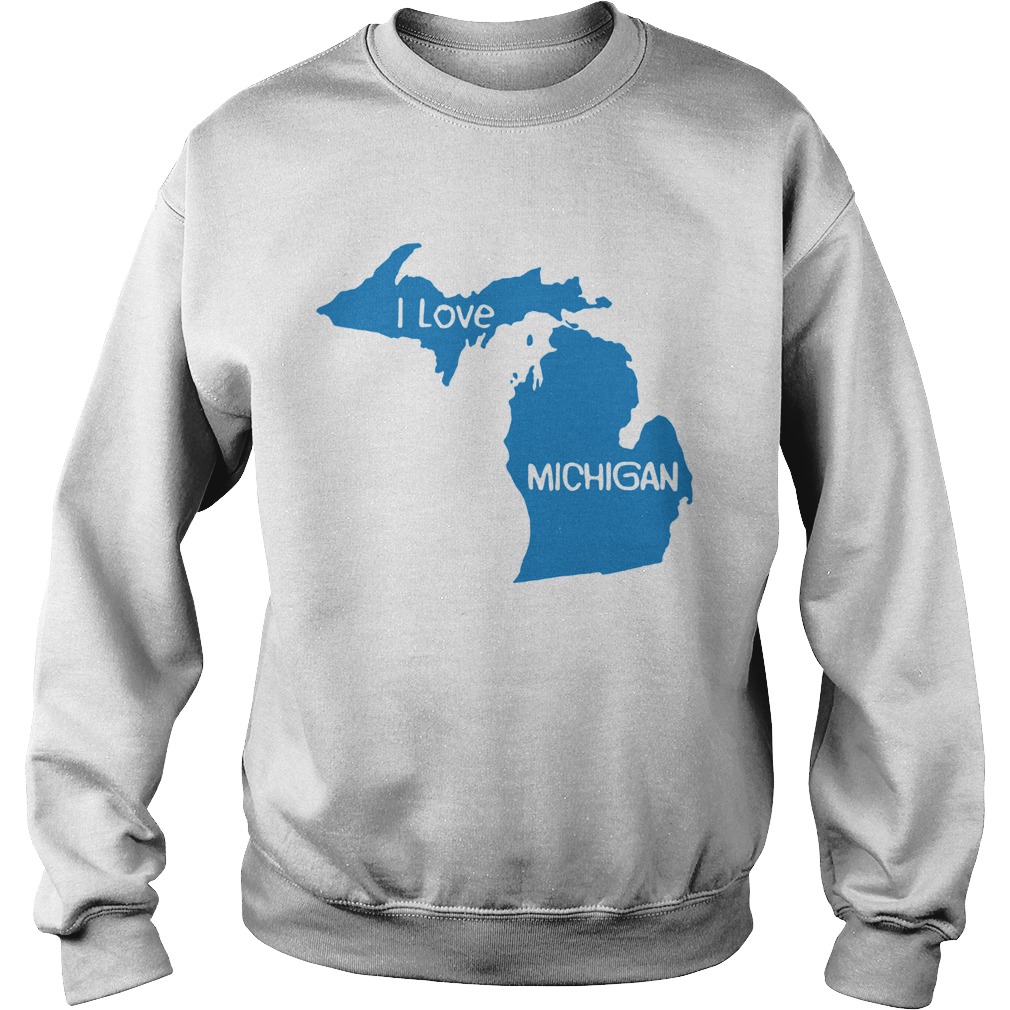 i love michigan map Sweatshirt