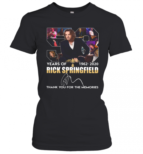 58 Years Of Rick Springfield 1962 2020 Signature T-Shirt Classic Women's T-shirt