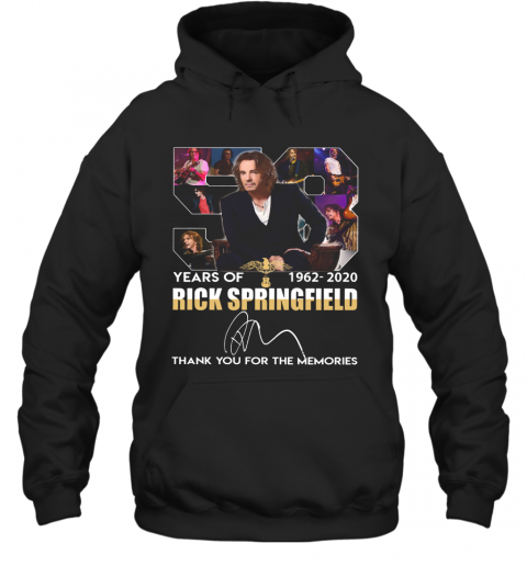 58 Years Of Rick Springfield 1962 2020 Signature T-Shirt Unisex Hoodie