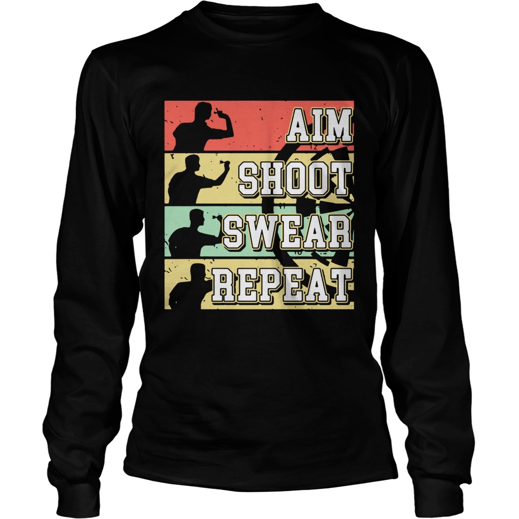 Aim Shoot Swear Repeat Vintage Long Sleeve