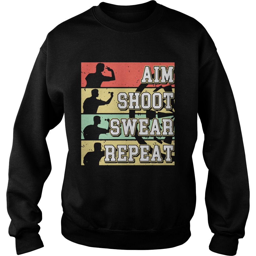 Aim Shoot Swear Repeat Vintage Sweatshirt