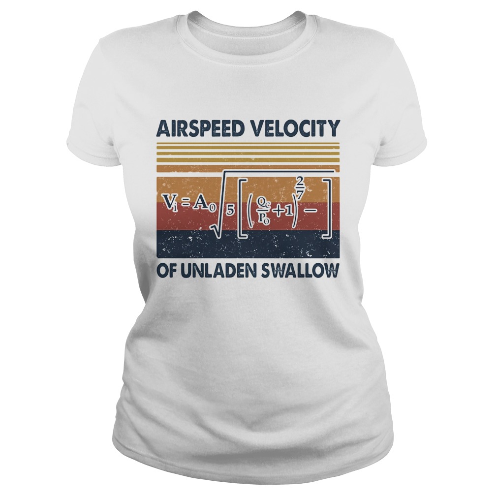 Airspeed velocity of unladen swallow vintage Classic Ladies
