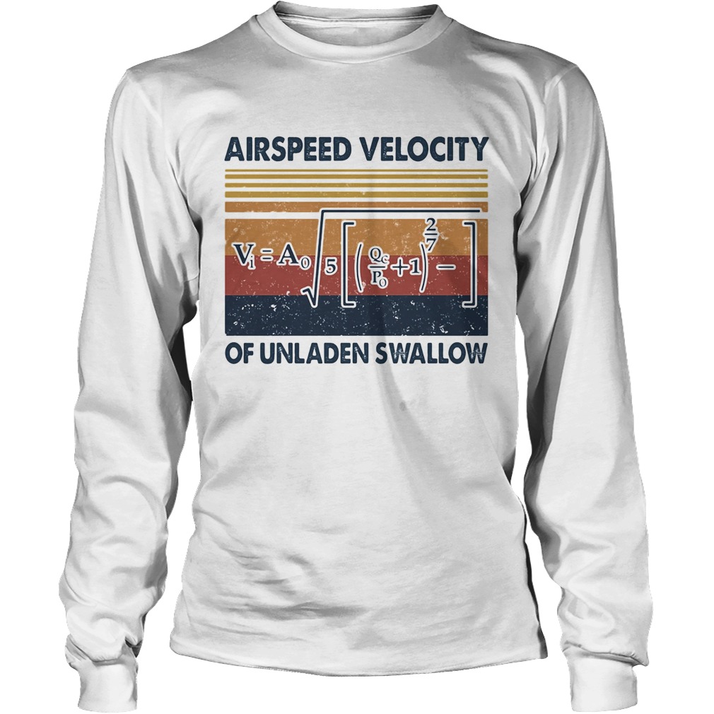 Airspeed velocity of unladen swallow vintage Long Sleeve