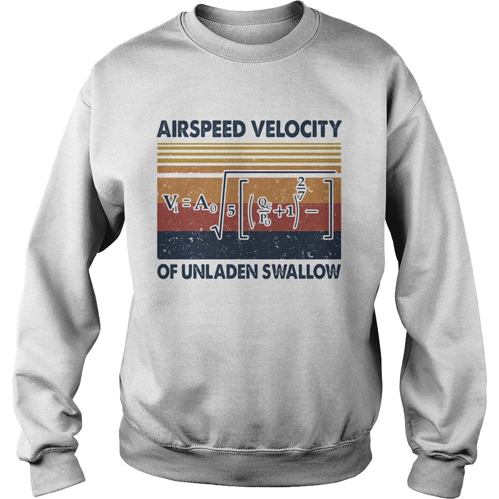 Airspeed velocity of unladen swallow vintage Sweatshirt
