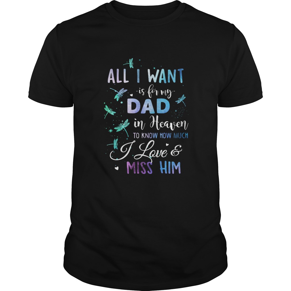 All I Want Is Being Dad In Heaven To Know How Much I Love Miss Him shirt