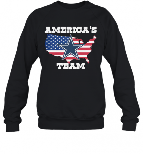 America'S Team American Flag Veteran Independence Day Dallas Cowboys T-Shirt Unisex Sweatshirt