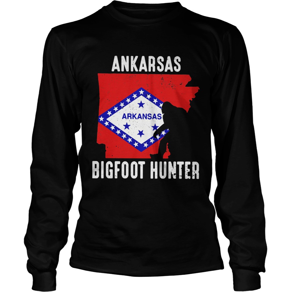 Arkansas bigfoot hunter flag Long Sleeve