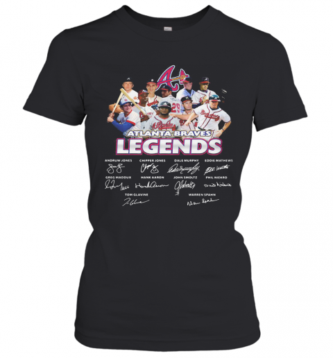 Atlanta Braves Legends Baseball Team Signatures T-Shirt Classic Women's T-shirt