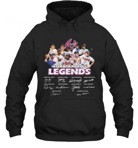Atlanta Braves Legends Baseball Team Signatures T-Shirt Unisex Hoodie