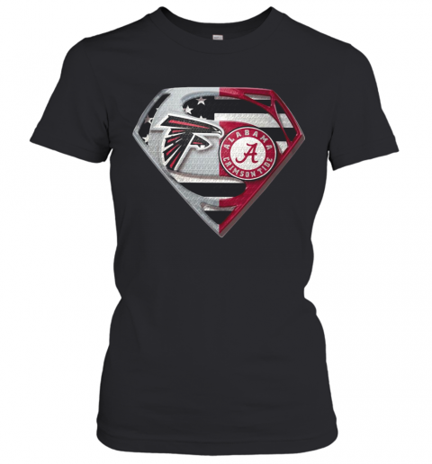 Atlanta Falcons And Alabama Crimson Tide Superman T-Shirt Classic Women's T-shirt