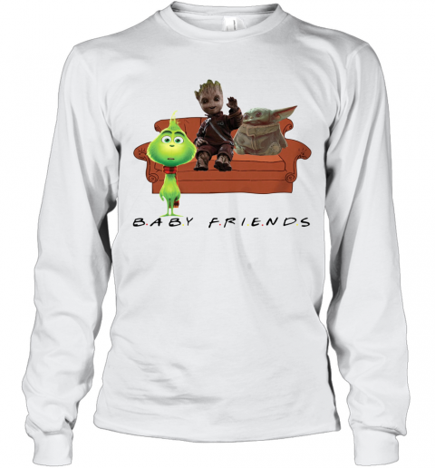 Baby Friends Baby Yoda Baby Grinch And Baby Groot T-Shirt Long Sleeved T-shirt 