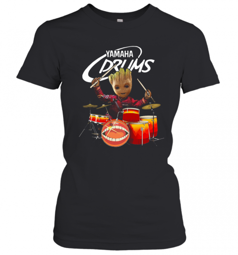 Baby Groot Show Animal Yamaha Drums T-Shirt Classic Women's T-shirt