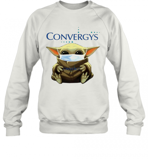 Baby Yoda Face Mask Hug Convergys T-Shirt Unisex Sweatshirt