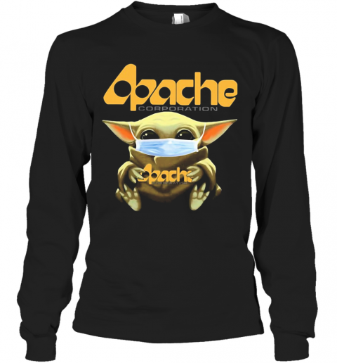 Baby Yoda Hug Apache Corporation Mask T-Shirt Long Sleeved T-shirt 