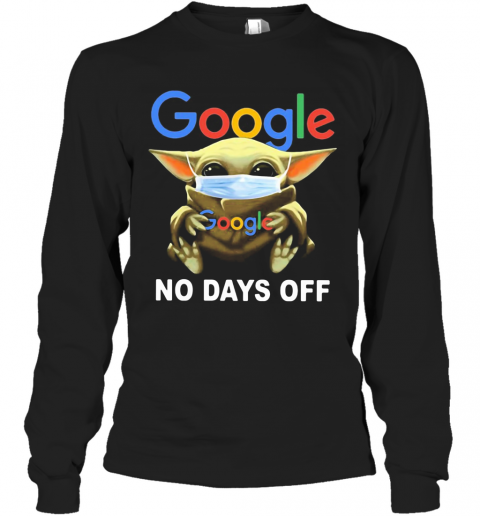 Baby Yoda Hug Google Mask T-Shirt Long Sleeved T-shirt 