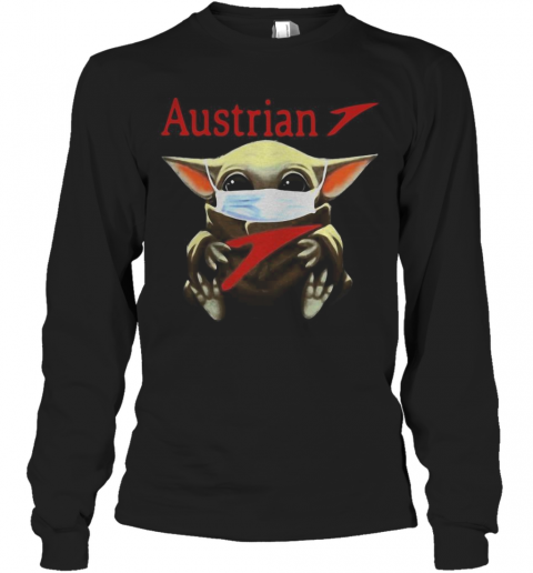 Baby Yoda Mask Hugging Austrian T-Shirt Long Sleeved T-shirt 