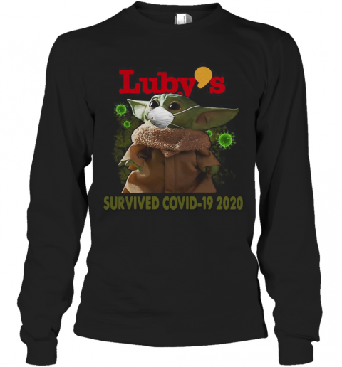 Baby Yoda Mask Luby'S Survived Covid 19 2020 T-Shirt Long Sleeved T-shirt 