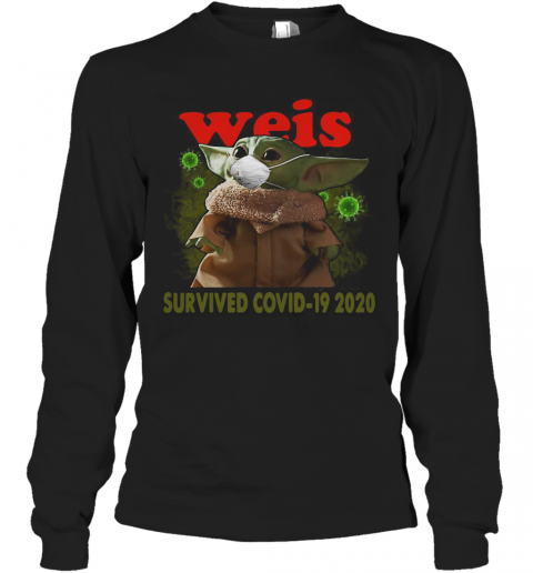 Baby Yoda Mask Weis Survived Covid 19 2020 T-Shirt Long Sleeved T-shirt 