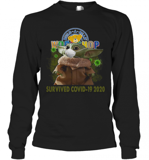 Baby Yoda Mask Workshop Build A Bear Survived Covid 19 2020 T-Shirt Long Sleeved T-shirt 
