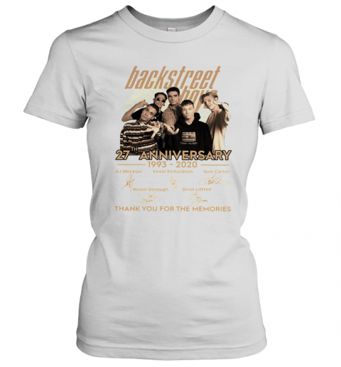 Backstreet Boys 27Th Anniversary 1993 2020 Thank You For The Memories Signature T-Shirt Classic Women's T-shirt