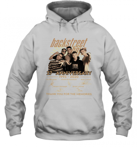 Backstreet Boys 27Th Anniversary 1993 2020 Thank You For The Memories Signature T-Shirt Unisex Hoodie