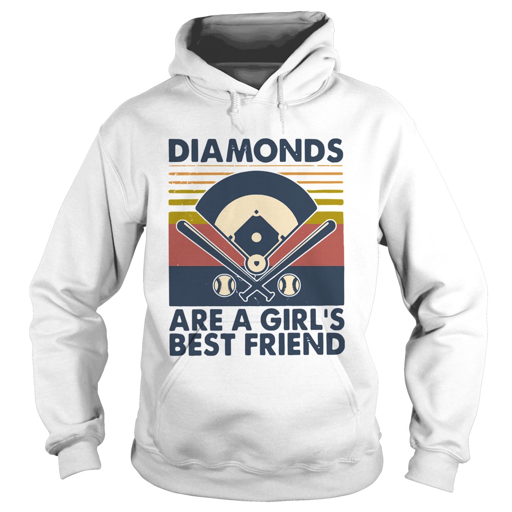 Baseball Diamonds Are A Girls Best Friend Vintage Hoodie